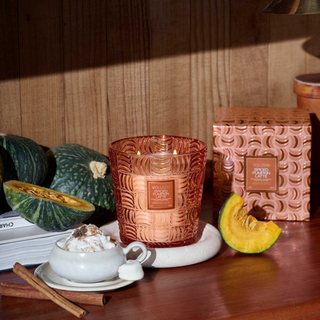 Voluspa Spiced Pumpkin Latte Dreidocht Glas Mood
