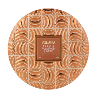 Voluspa Spiced Pumpkin Latte Dreidocht Metall Product - Box
