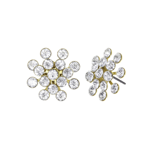Fireball Ohrstecker Crystal Messing glaenzend 21 mm