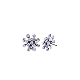 Fireball Ohrstecker White-Grey Silber antik 16 mm